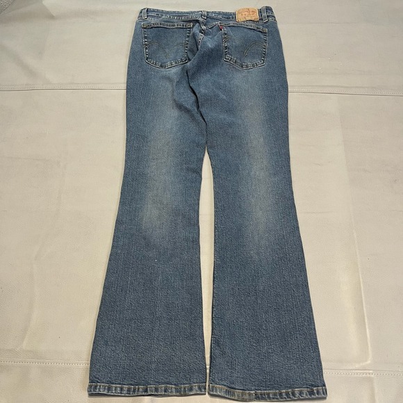 VTG Y2K Levis 518 Superlow‎ Boot Blue Jean Women Wide Leg 10/9M/30x31 Flare-3812 - Picture 3 of 11